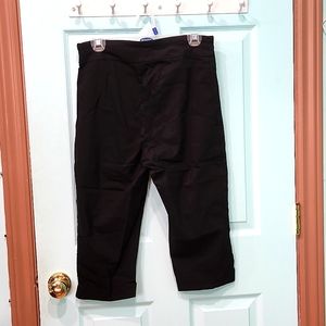 Black capri with rhinestone studs